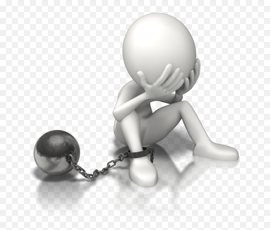 Download Stress With Ball Chain - Person Struggling With Life Png,Ball And Chain Png