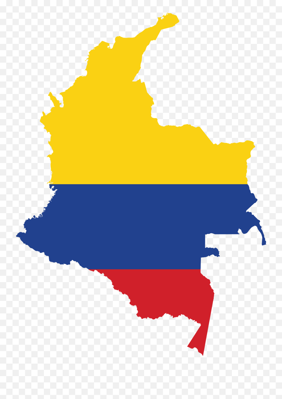 Colombia - Colombia Map With Flag Png,Colombia Flag Png
