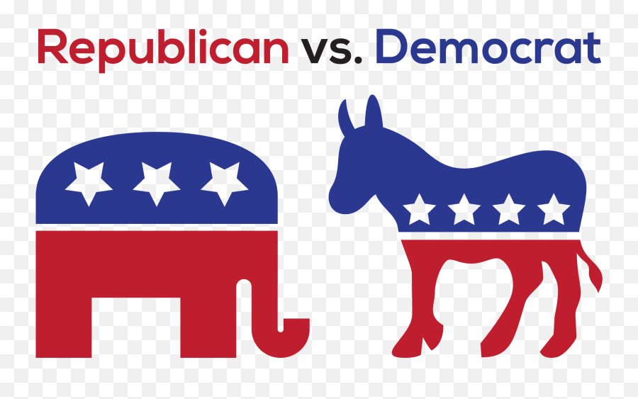 Republican Democrat Png No Background - Democrat And Republican Animals,Democrat Symbol Png