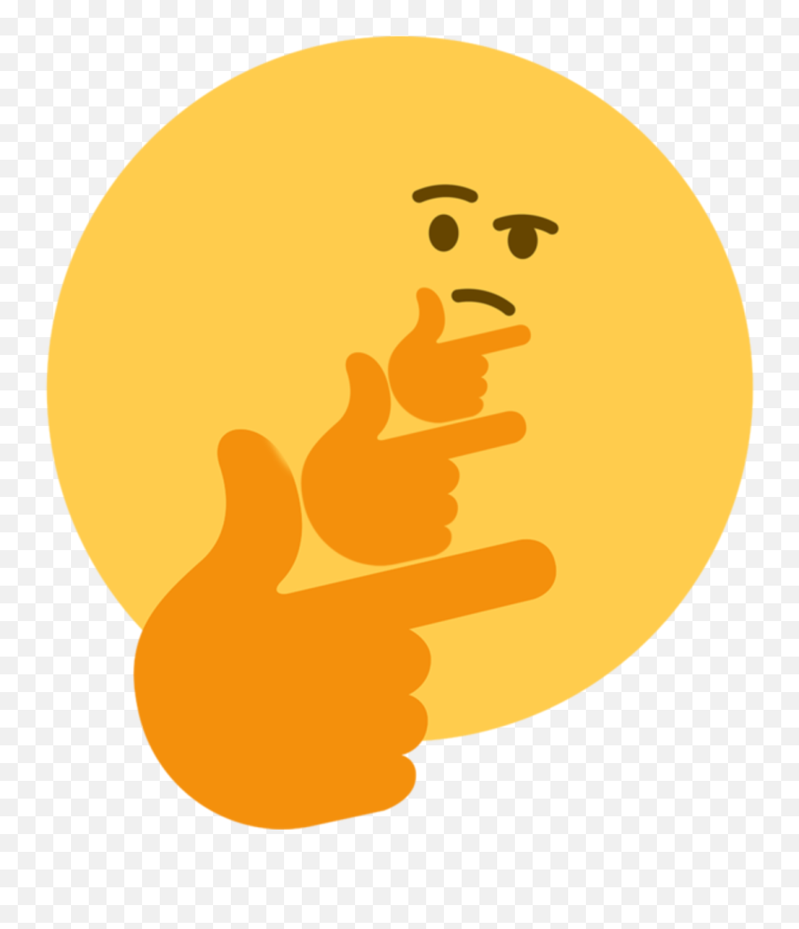 Thinking Emoji Silhouette - Thinking Emoji Meme Png,Thinking Emoji Transparent