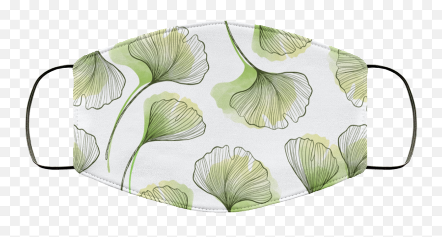 Mimimalist Watercolor Leaves Face Mask Washable Reusable - Maidenhair Tree Png,Watercolor Leaf Png