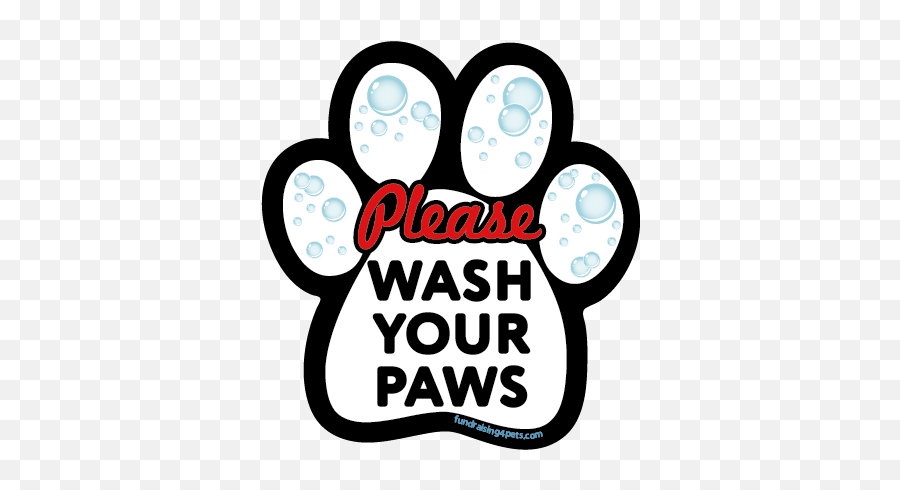 Please Wash Your Paws Paw Magnet - New Wash Your Paws Sign Png,Paws Png