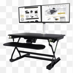 Easylift Desk Adjustable Standing Elevates - Goldtouch Kov Elp B Png,Desk Transparent