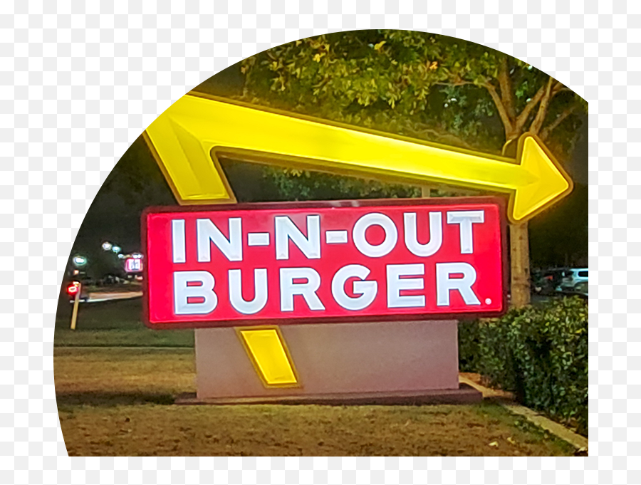 Monument Signs Image 212 Dallas Tx - N Out Burger Logo Transparent Png,In N Out Logo Png