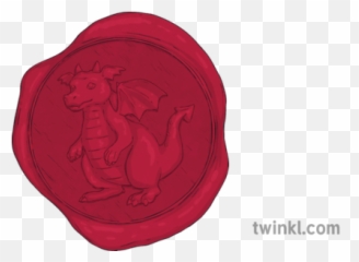 Oops Dragon Wax Seal Letter Paper Christmas Ks2 Illustration - Dragon Png,Wax Seal Png