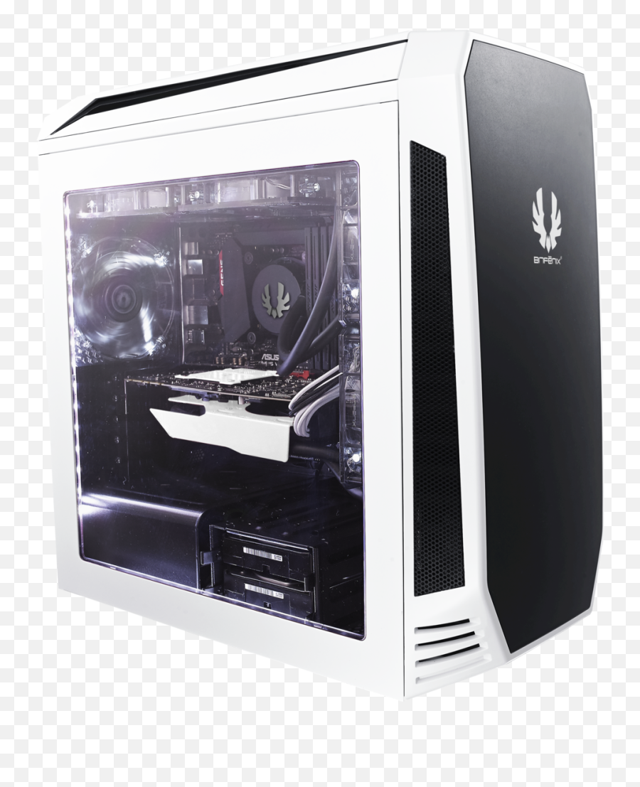 Atx Icon Prog Display Pc Case With Window - Available In White Bitfenix Aegis Core White Png,Micro Icon