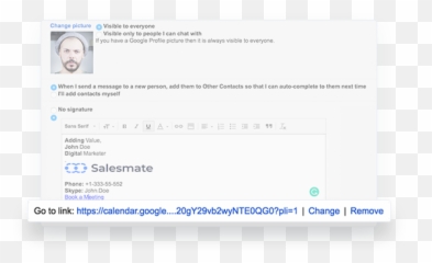 Free Email Signature Examples U0026 Templates - Salesmate Language png