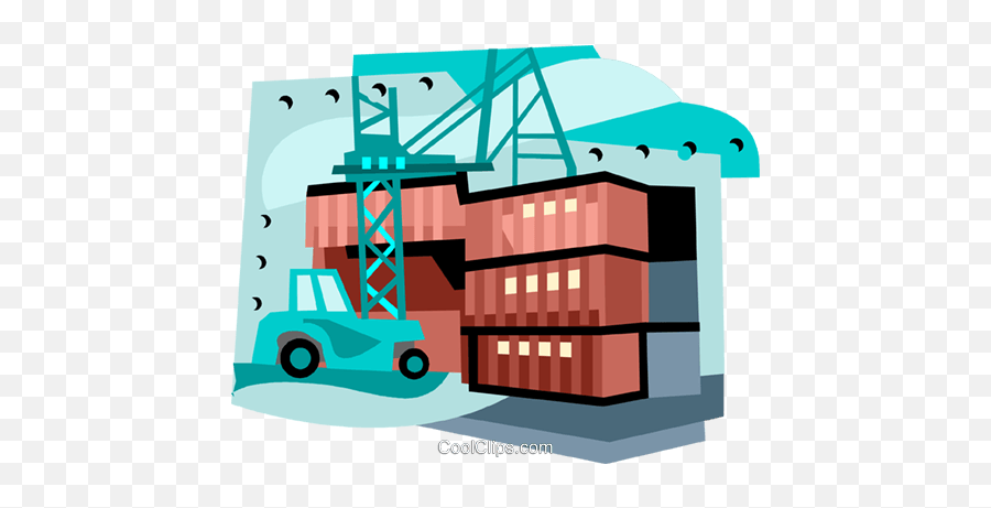 Forklift Loading Cargo Royalty Free Vector Clip Art - Destinaciones Aduaneras De Salida Png,Loading Icon Vector