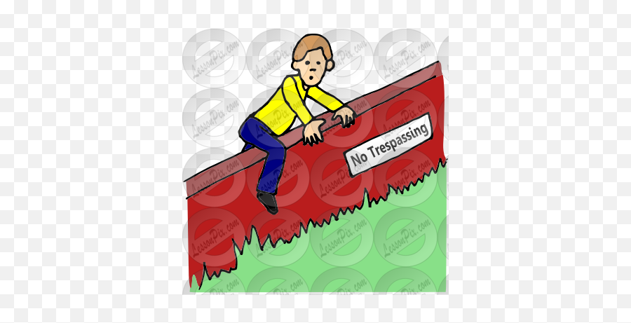 Trespassing Picture For Classroom Therapy Use - Great Trespassing Clipart Png,No Trespassing Icon