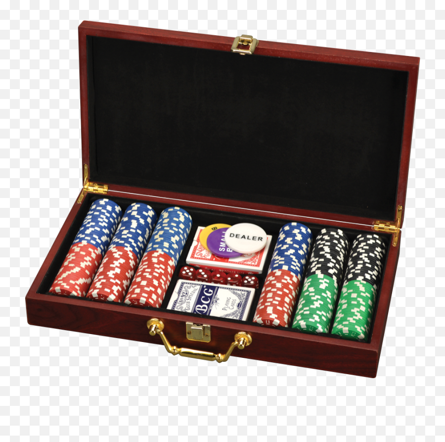 300 Chip Poker Set In Rosewood Box U2014 The Trophy Case Png