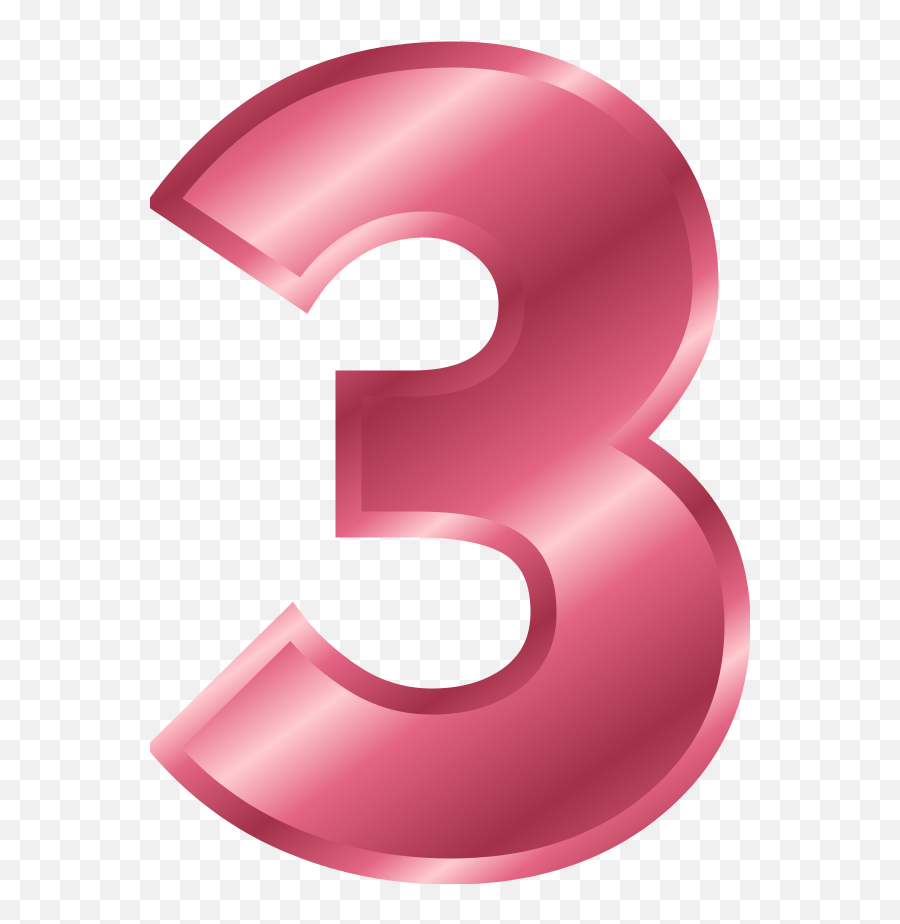 Number 3 Color Pink Png - Number 3 Logo Vector,Number 3 Png