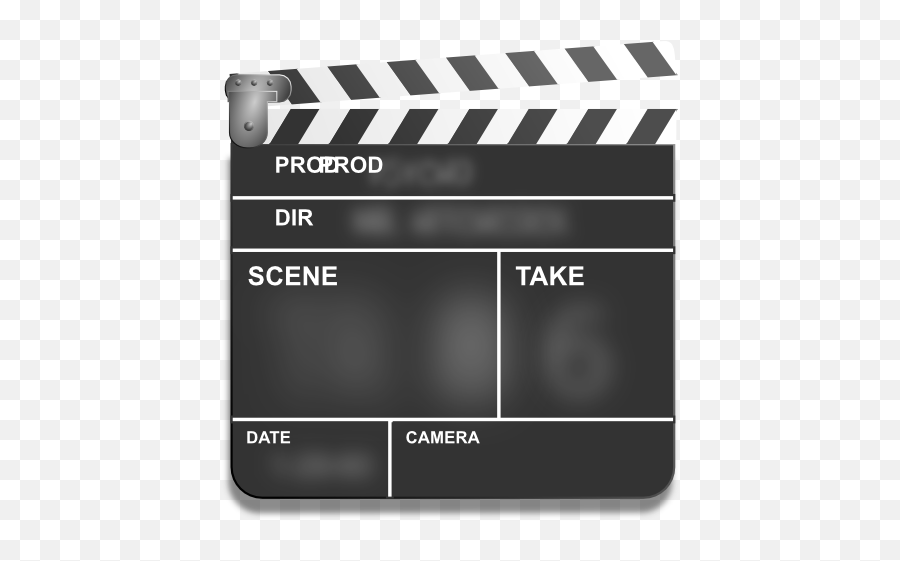 Motion Picture Film Slate Clapper - Light Camera Action Transparent Png,Movie Clapper Png
