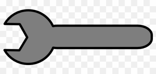 Dark Gray Wrench Clipart Png Image - Art