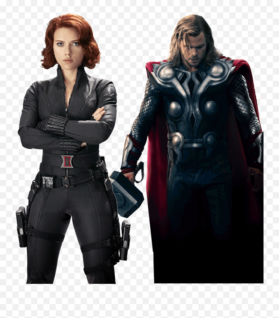 Download Hd Black Widow Thor Png - Scarlett Johansson Black Black Widow The Avengers,Thor Png