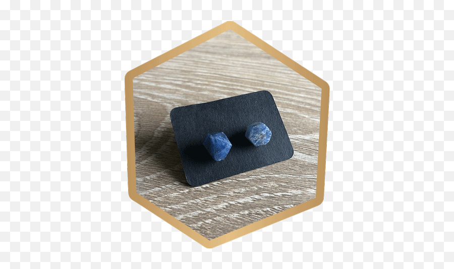 Raw Sapphire Stud Earrings Sterling Silver Posts U2014 Sól Máni Healing Crystals - Plywood Png,Sapphire Png