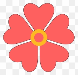 Heart Petal Flower Clipart - Sakura Chicken png