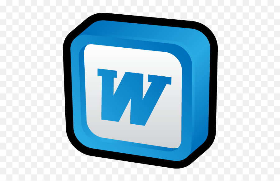 Ms Word Icon - Microsoft Word Logo En 3d Png,Microsoft Word Logo