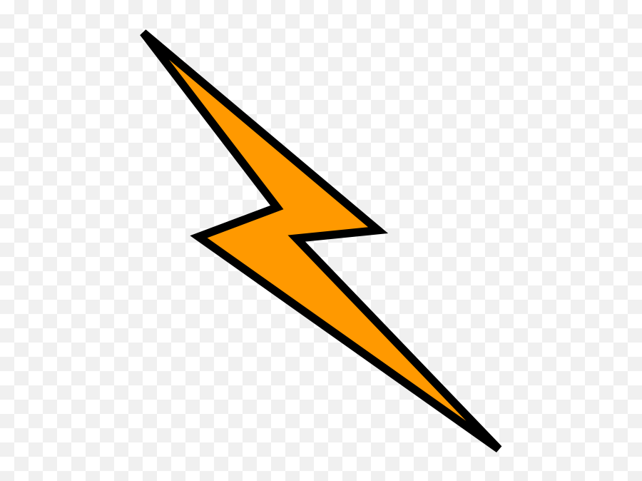 Download Orange Bolt Clip Art - Clip Art Png,Lightning Bolts Png