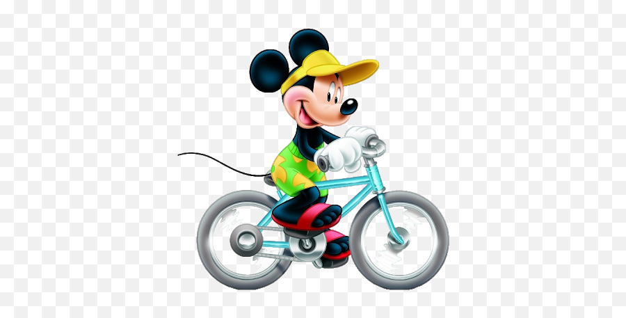 Mickey Mouse Riding Bicycle Png Official Psds - Mickey Mouse Riding Bicycle,Bike Png