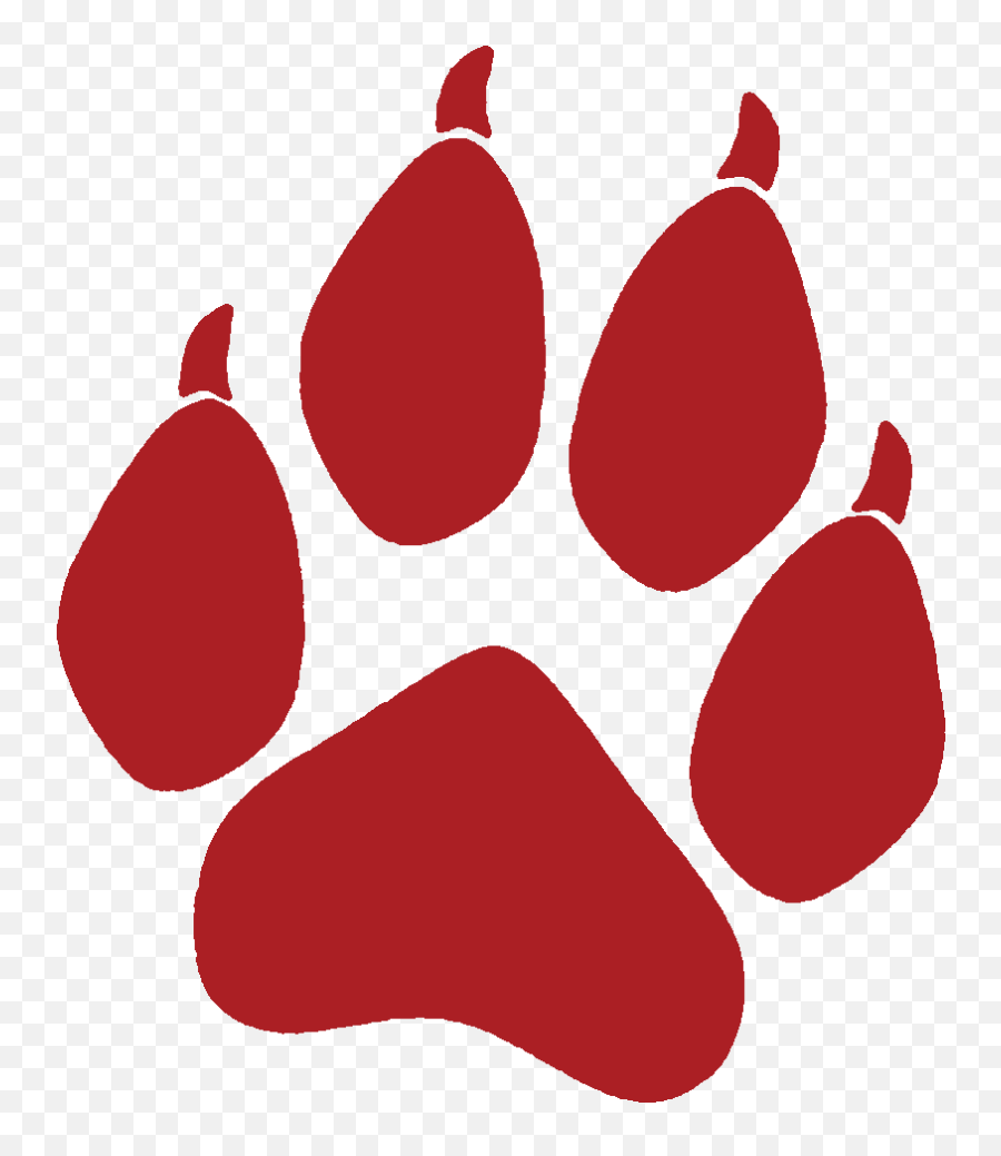 Wolf Paw Prints Clip Art - Red Wolf Paw Print Png,Wolf Paw Png