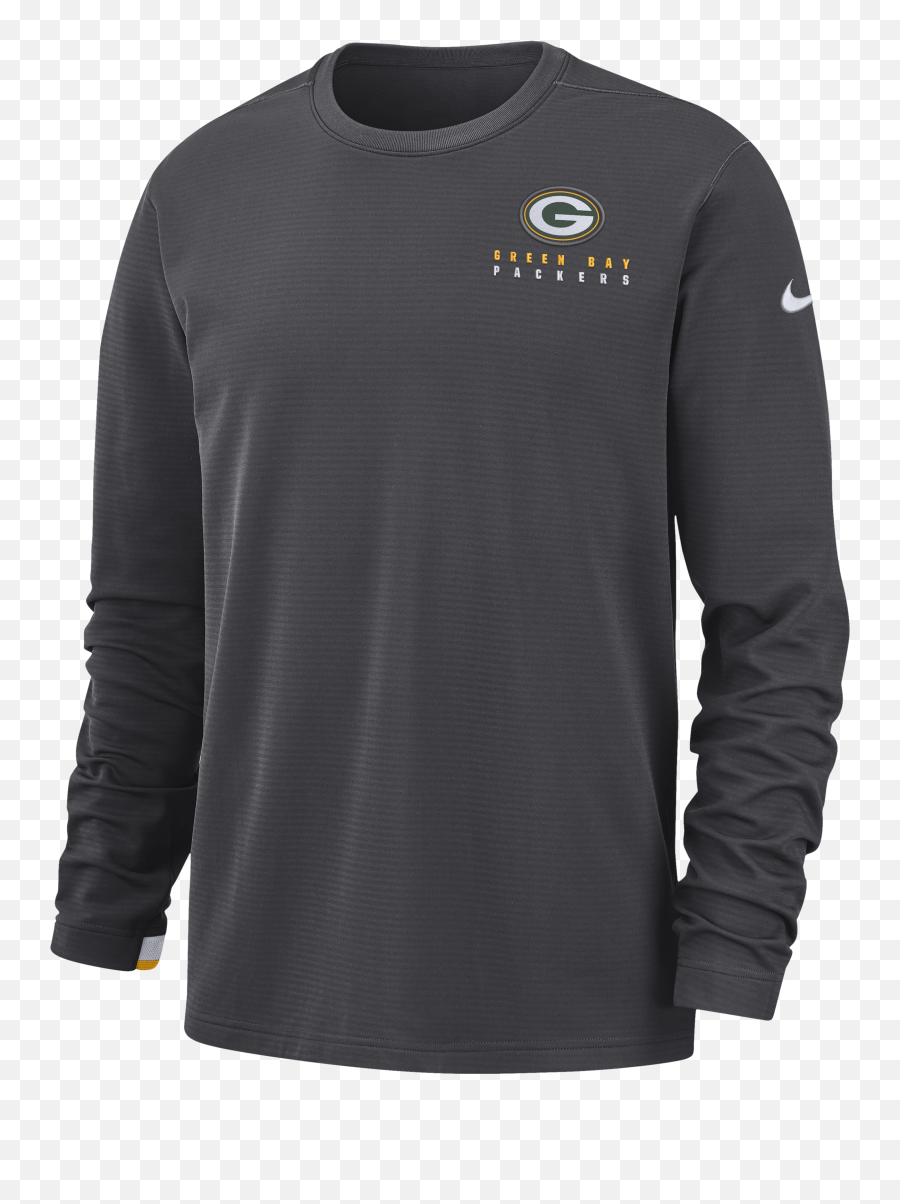 Green Bay Packers Gray Dry Top Crew Long Sleeve - Nike Modern Crew Purdue Png,Brewers Packers Badgers Logo