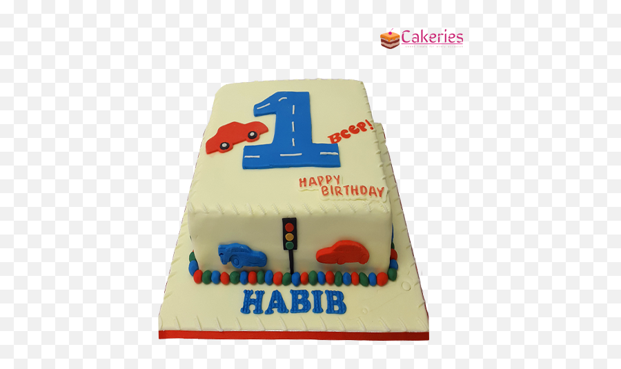 Download Hd First Birthday Cars Cake - Birthday Cake Png,First Birthday Png