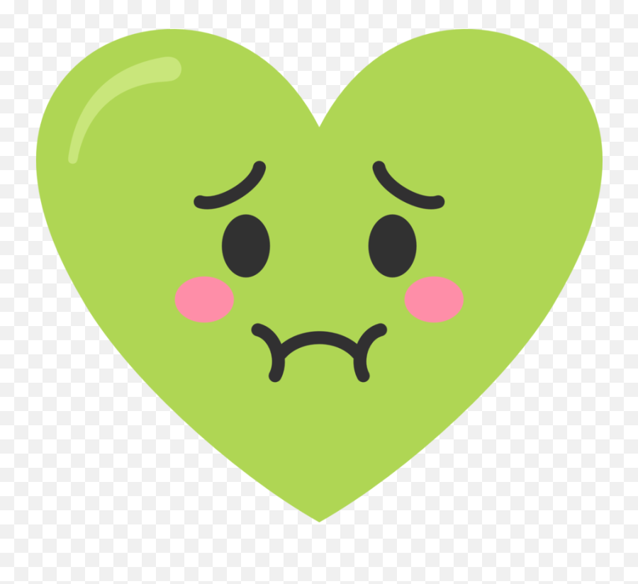 Puking Green Heart - Crying Green Heart Png,Green Heart Png