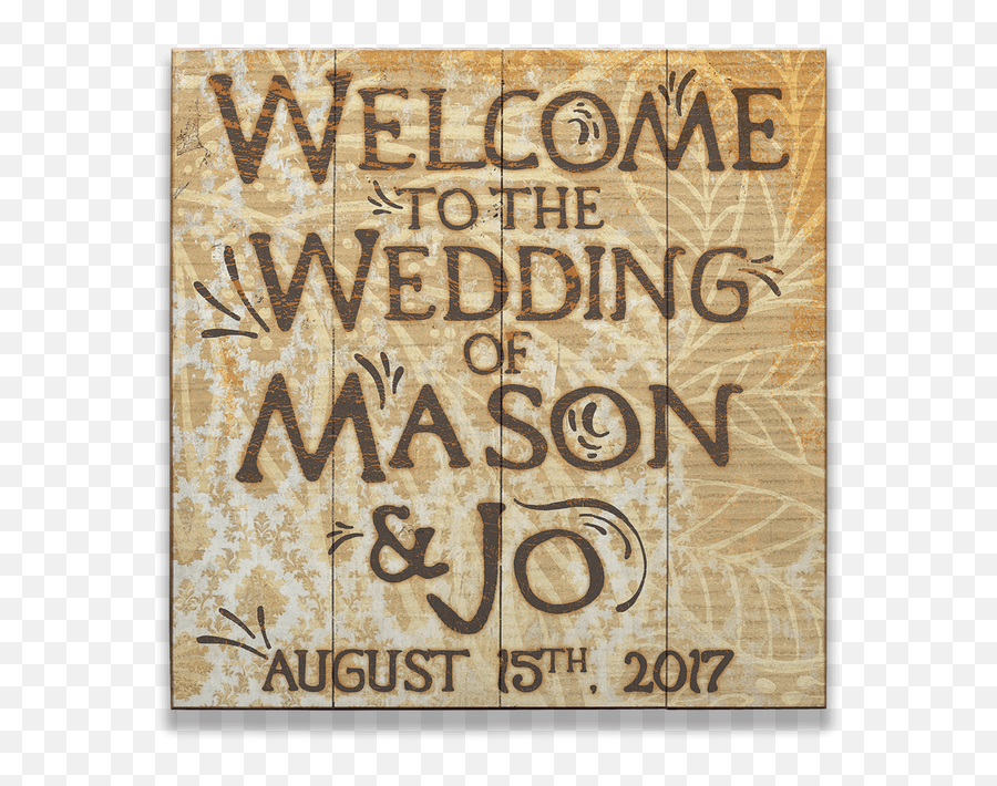 Earth Tones Wedding Welcome Sign - Poster Png,Wood Sign Png