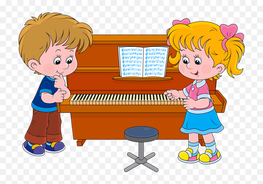 Cartoon Kids Piano Clipart - Cartoon Image Of A Boy Playing Piano Png,Cartoon Kids Png