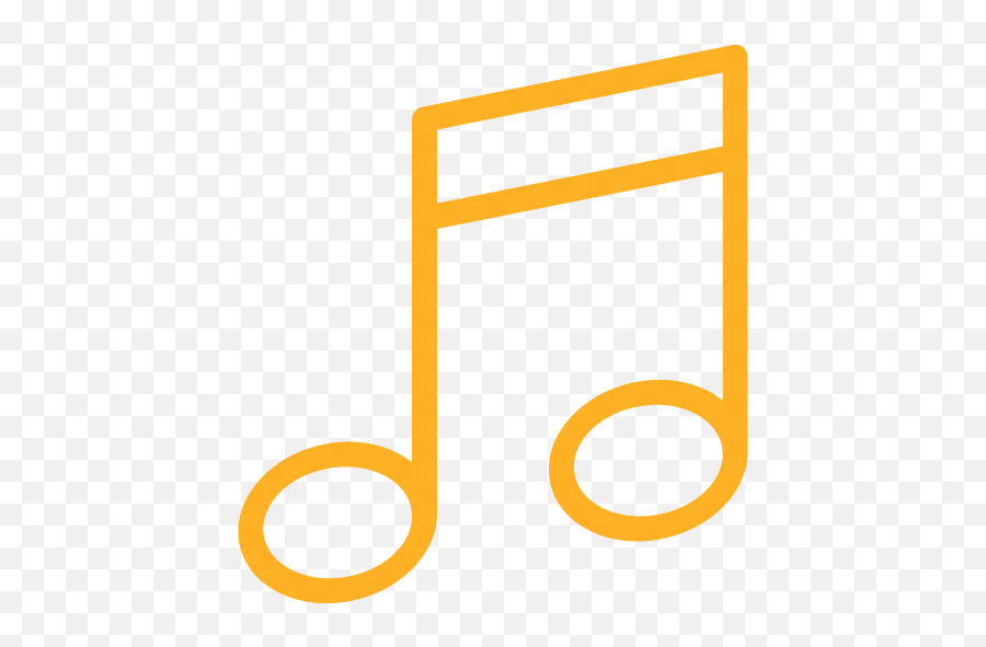 Orange Music Note 2 Icon - Free Orange Music Note Icons Music Note Icon Transparent Png,Music Transparent