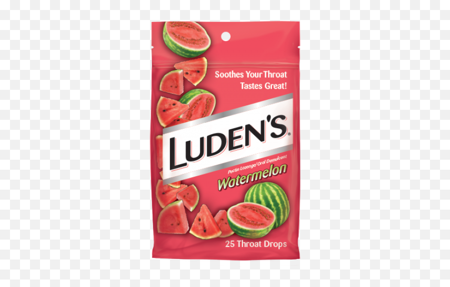 Ludenu0027s Watermelon Sore Throat Lozenges - Cherry Cough Drops Png,Watermelon Transparent