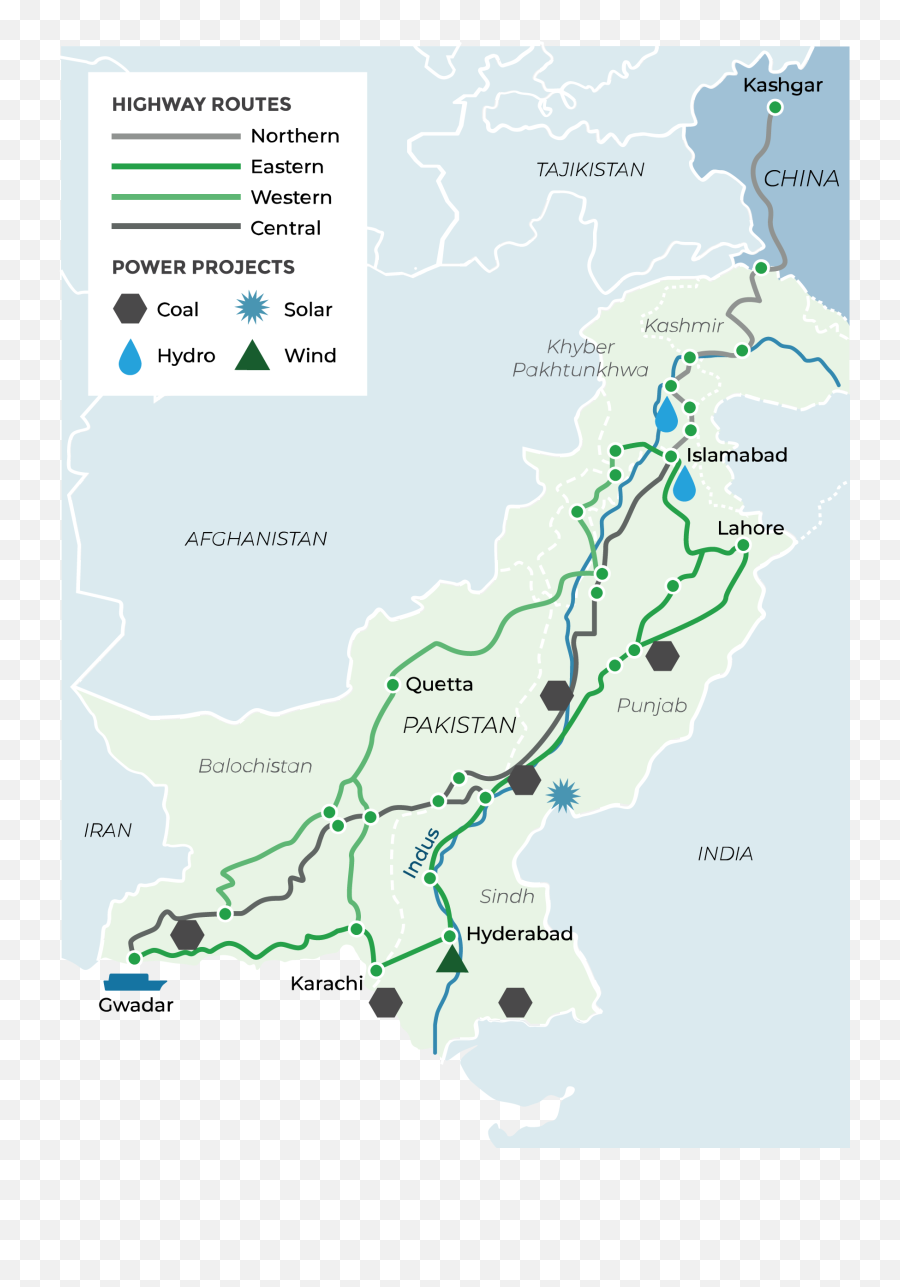 Bri Six Economic Corridors Of Power Standard Chartered - Atlas Png,China Map Png