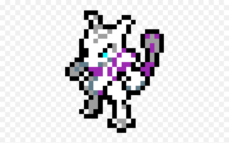Random Image From User - Mega Mewtwo X Pixel Art Full Size Mewtwo Pixel Art Grid Png,Mewtwo Png