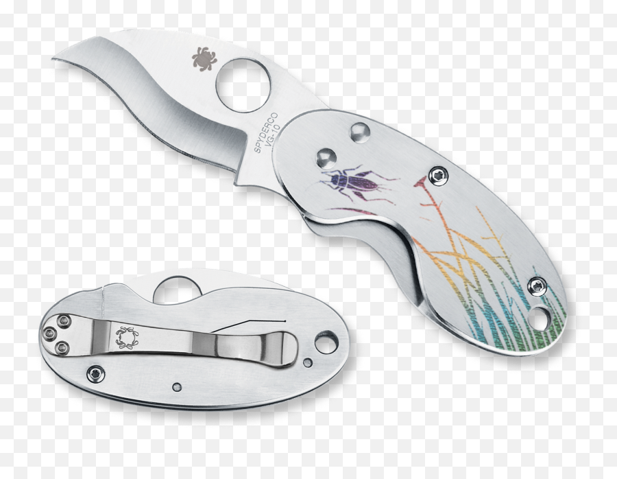 Stainless Steel Tattoo - Spyderco C29p Cricket Ss Lockback Knife Sh32529 Png,Knife Tattoo Png