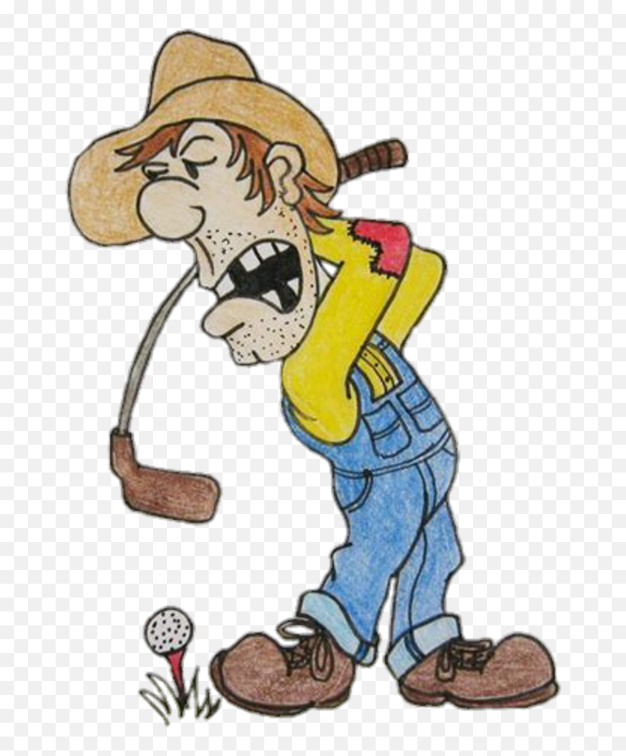 Download Hd Hillbilly Sticker - Golfer Cartoon Transperant Png,Hillbilly Png