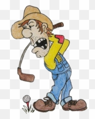 Download Hd Hillbilly Sticker - Golfer Cartoon Transperant Png,Hillbilly Png