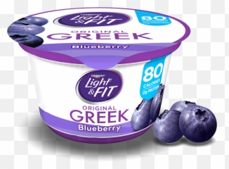 Download Blueberry Greek Yogurt - Dannon Light And Fit Greek Yogurt Chocolate Raspberry Png,Blueberry Png