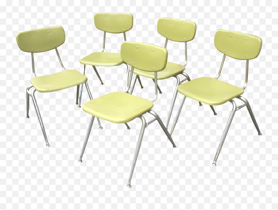 Vintage Mid Century Modern Virco School Chairs - Solid Png,School Chair Png