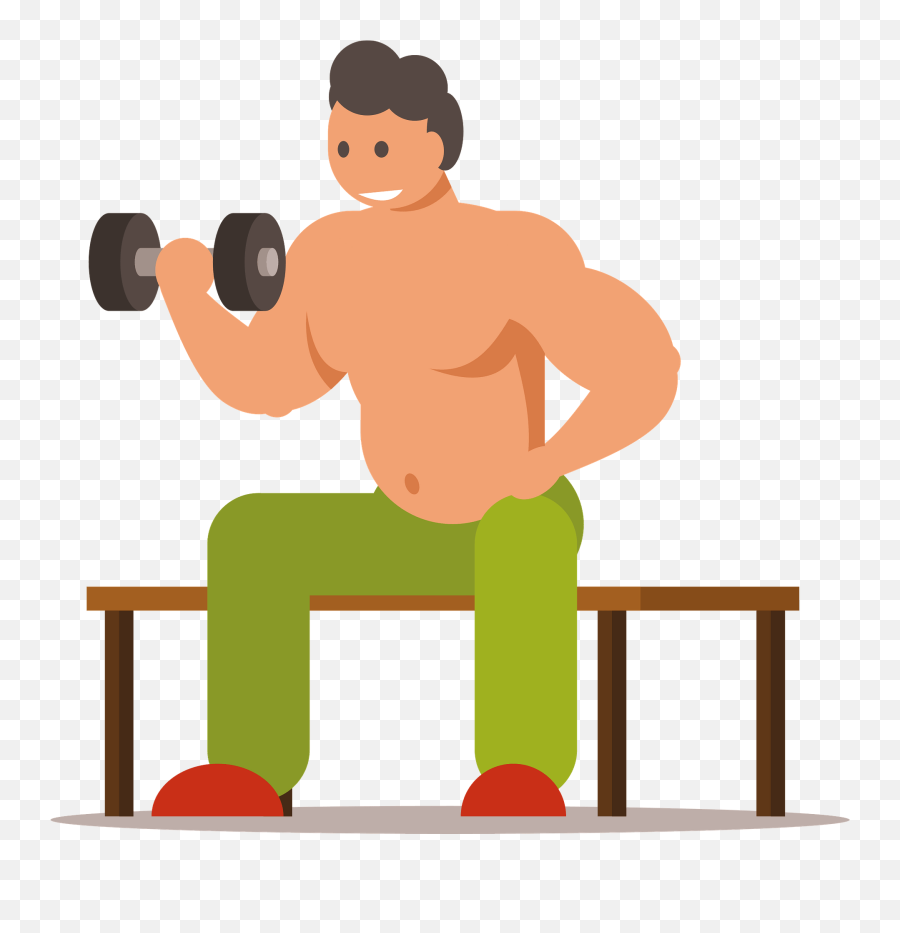 Athlete Pumping Iron Clipart Free Download Transparent Png - Biceps Curl,Athlete Png