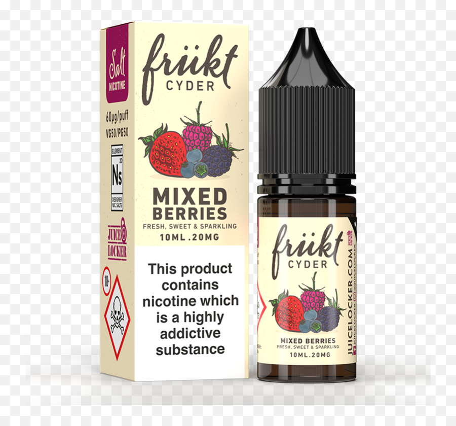 Frukt Cyder Salt - Mixed Berries 10ml Nic Salt Eliquid Frukt Nic Salt Png,Blackberries Png