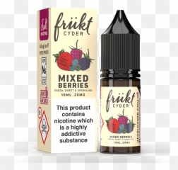 Frukt Cyder Salt - Mixed Berries 10ml Nic Salt Eliquid Frukt Nic Salt Png,Blackberries Png