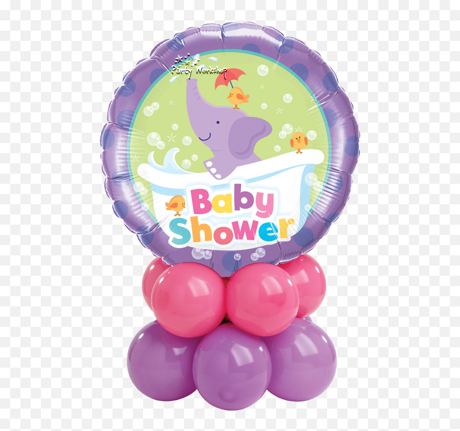 Download Hd Baby Shower Elephant Mini - Birthday Balloons Balloons Png,Birthday Balloons Transparent