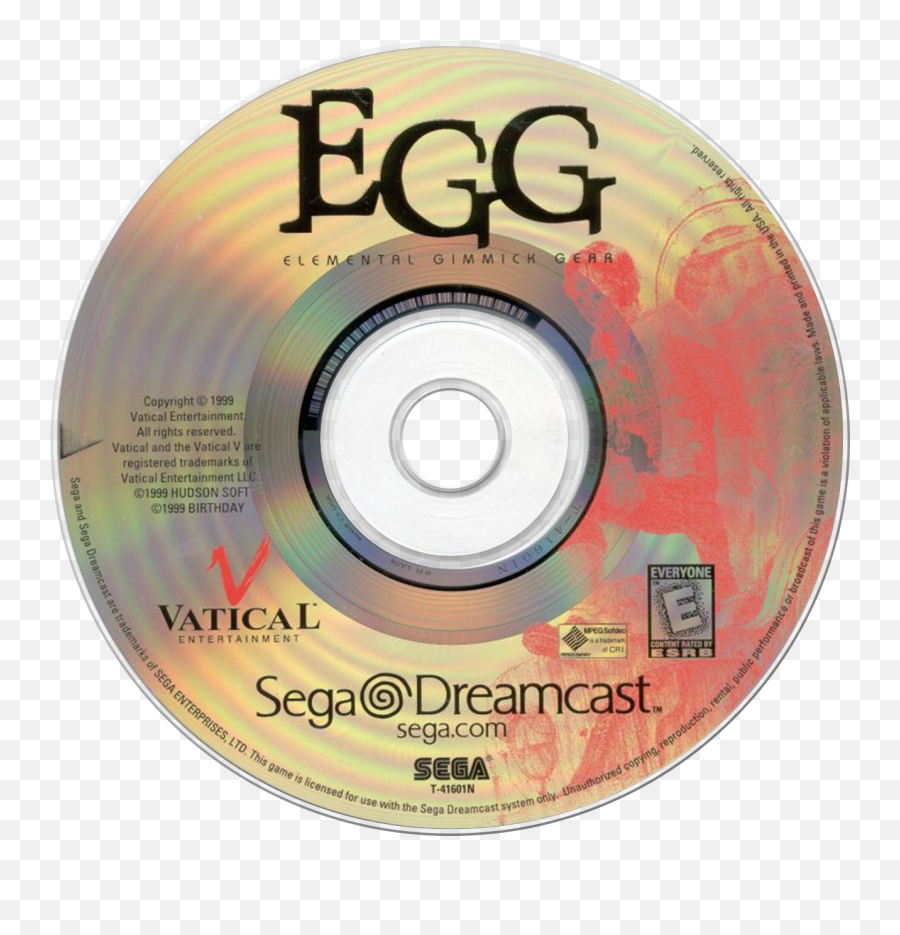 Download Sega Dreamcast Disc Images Png - Elemental Gimmick Gear Usa Cd,Dreamcast Png