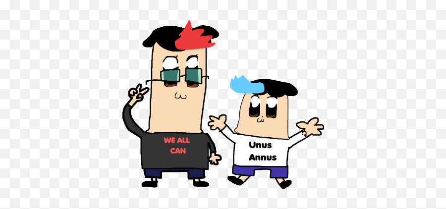 Mark And Ethan Drawn In Pop Team Epic - Fiction Png,Pop Team Epic Transparent