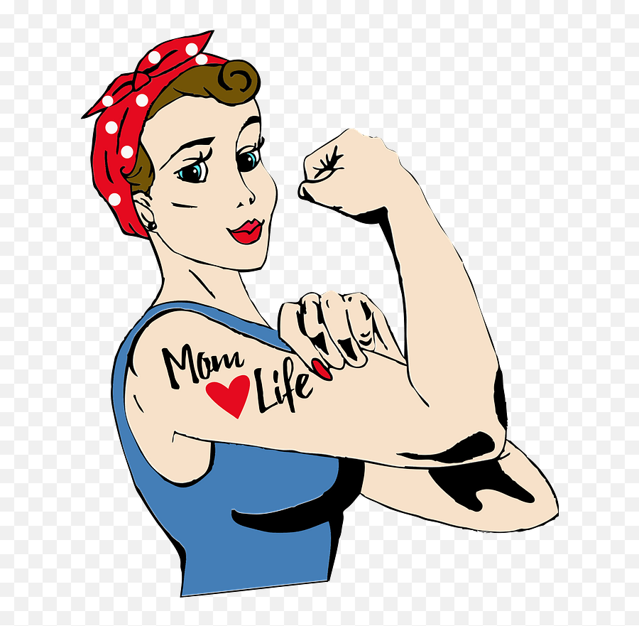 Rosie The Riveter Clipart - Working Mother Clipart Png,Rosie The Riveter Transparent