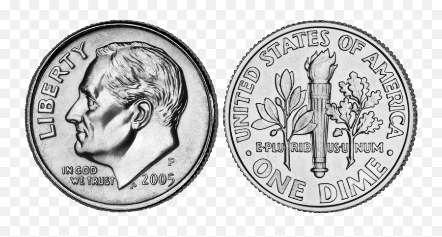 Roosevelt - Dime Heads And Tails Png,Dime Png