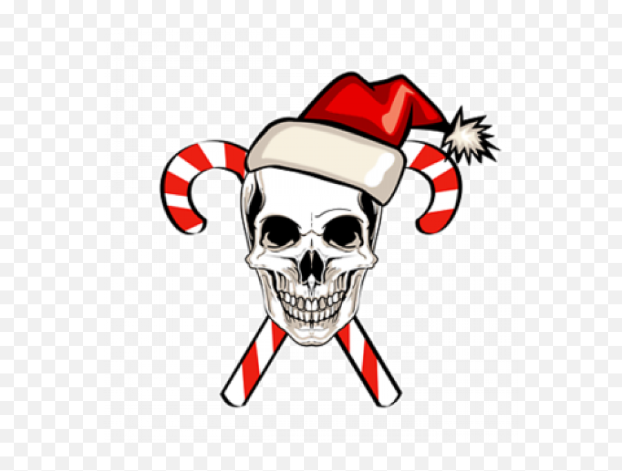 Evil Santa Png Transparent Images - Skull With Candy Canes,Evil Png