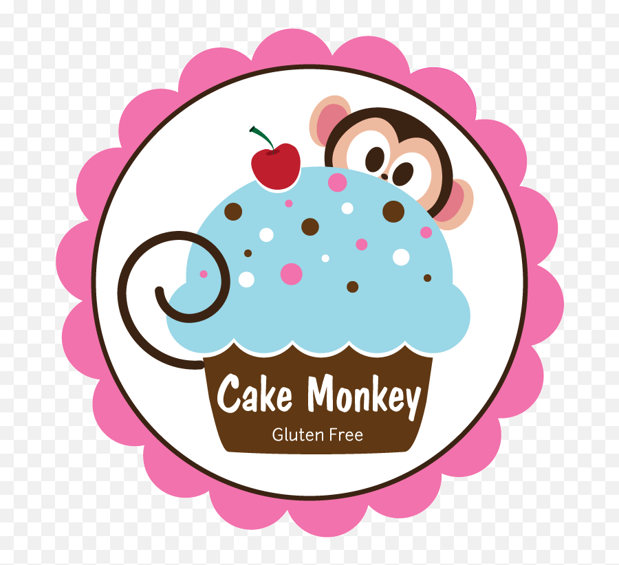 Chef Logo Design For Cake Monkey As The Business Name And - Black Scalloped Circle Clipart Png,Chef Logo