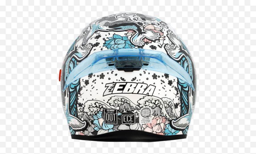 Zebra New And Improved Ym611 3 Sapporo White Green - Motorcycle Helmet Png,Icon Armada Helmet