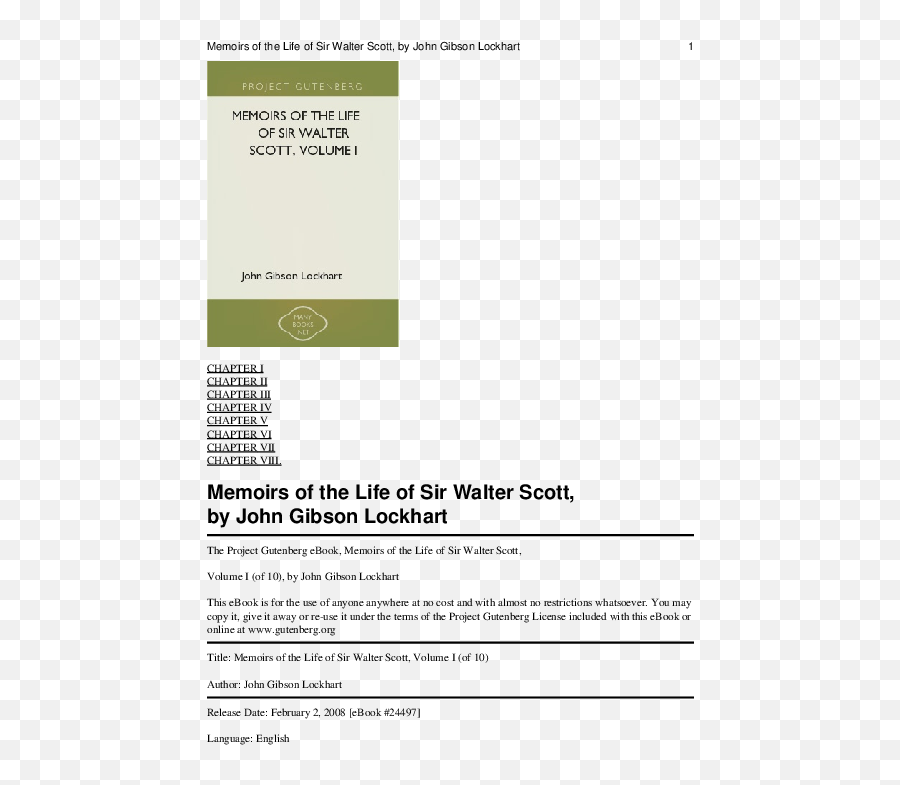 Pdf Memoirs Of The Life Sir Walter Scott Volume Ipdf - Vertical Png,Wet N Wild Color Icon Blush Heather Silk